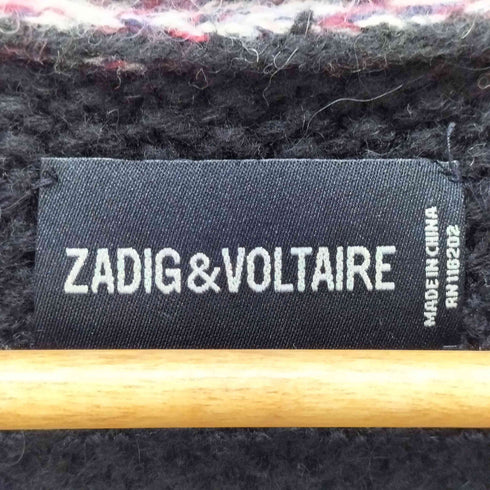ザディグエヴォルテール ZADIG&VOLTAIRE アルパカ混 パイピング ニット カーディガン レディース import:S