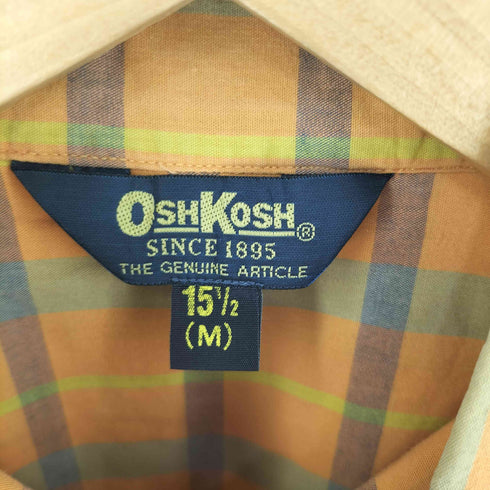 オシュコシュ OSHKOSH 80s 三角タグ ボタンダウン チェックシャツ メンズ M