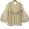 XITANG STUDIO フショルダー バルーン ブラウス チュニック レディース