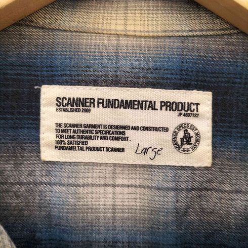 SCANNER FUNDAMENTAL PRODUCT モダール混 オンブレチェックシャツ メンズ JPN:L