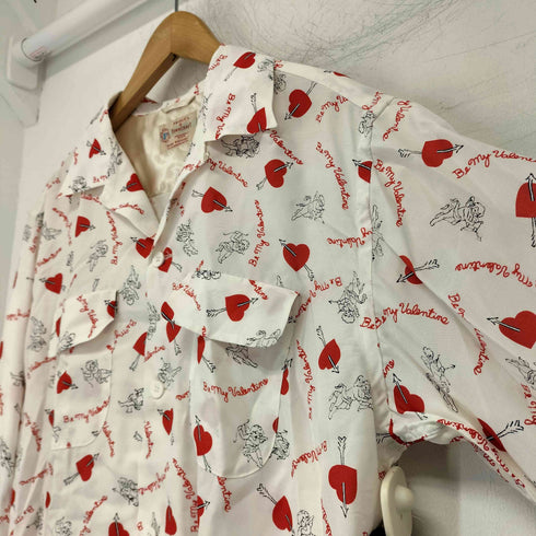 ペニーズタウンクラフト PENNEYS TOWNCRAFT 別注 日本製 エンジェルプリント オープンカラー レーヨンシャツ レディース JPN:M