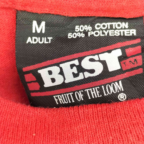 フルーツオブザルーム FRUIT OF THE LOOM 90S BEST USA製 ブーツ 刺繍 クルーネック Tシャツ シングルステッチ メンズ import:M