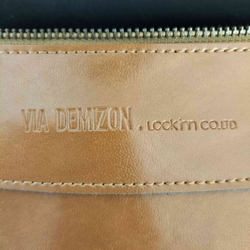 VIA DEMIZON レザー ショルダー バッグ レディース FREE