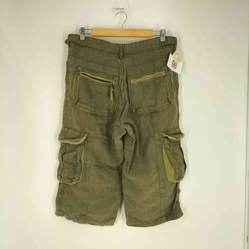 Next Organic linen リネン サイドアジャスター マルチポケット クロップド カーゴパンツ Y2K メンズ 34