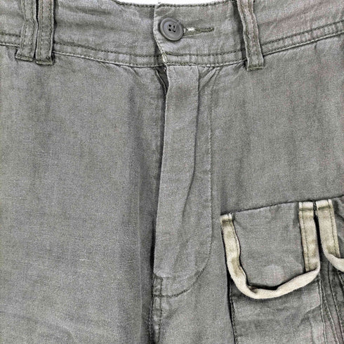Next Organic linen リネン サイドアジャスター マルチポケット クロップド カーゴパンツ Y2K メンズ 34