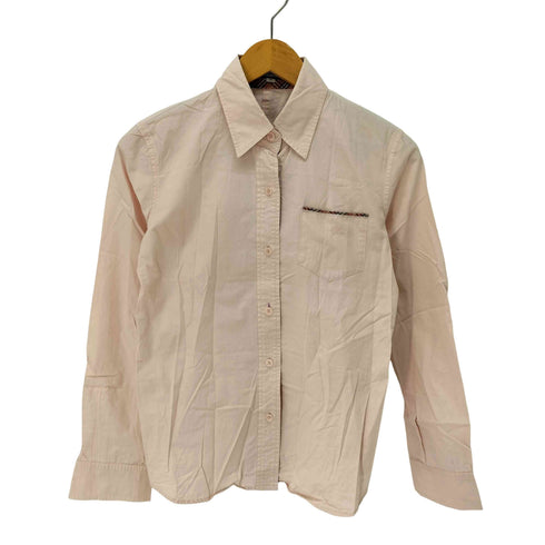 バーバリーロンドン BURBERRY LONDON ホースロゴ ノバチェック長袖コットンシャツ レディース JPN:38