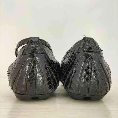 Composition9 vibram パイソン 型押し 蛇腹 フラット パンプス レディース JPN:23.5