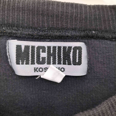 ミチココシノ michiko koshino ロゴプリント 刺繍 クルーネックスウェット メンズ M
