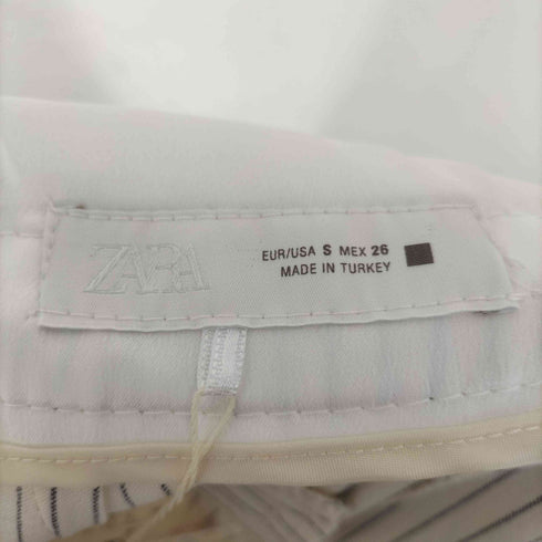 ザラ ZARA WIDE-LEGパンツ ダブルウエストバンド レディース S