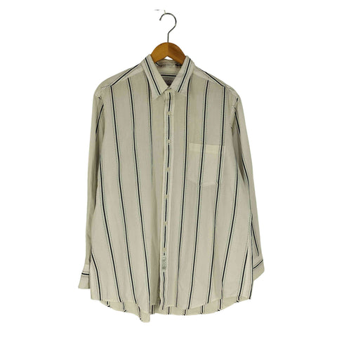 ジェフリービーン GEOFFREY BEENE ストライプ コットンポリ L/S レギュラーカラーシャツ メンズ 16 1/2