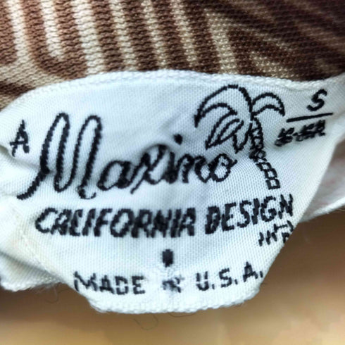 Maxino California Desin USA製 70S 総柄 L/S シャツ メンズ import:S