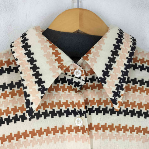 70S 総柄 L/S シャツ レディース