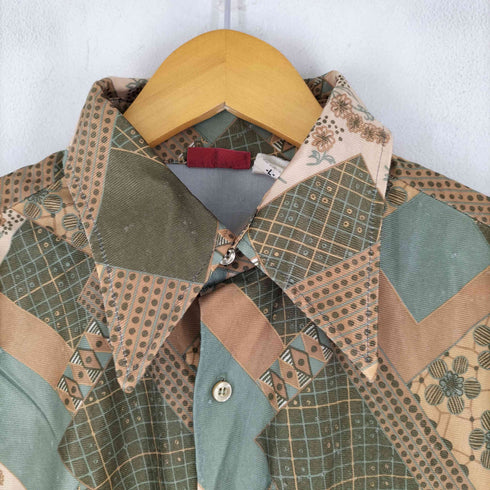 70S パッチワークデザイン S/S 総柄シャツ メンズ JPN:L