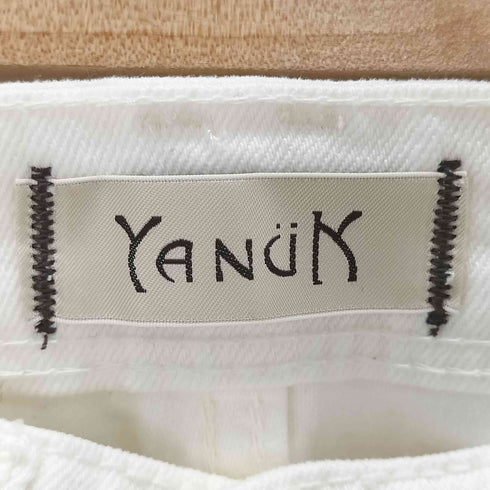 ヤヌーク YANUK ホワイトボーイズスリムパンツ レディース UK:23