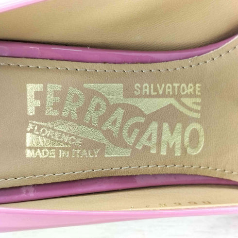サルヴァトーレフェラガモ Salvatore Ferragamo イタリア製 パテントレザー エナメルパンプス レディース 5½