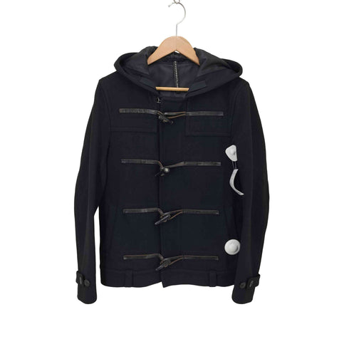 ブラックバレットバイニールバレット BLACKBARRETT by neil barrett 00s フーデッド ダッフルコート 短丈 メンズ 3