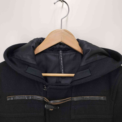ブラックバレットバイニールバレット BLACKBARRETT by neil barrett 00s フーデッド ダッフルコート 短丈 メンズ 3