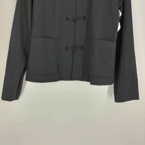 ブラックコムデギャルソン BLACK COMME des GARCONS AD2016 16AW ウールギャバ織 チャイナ ジャケット メンズ JPN:M