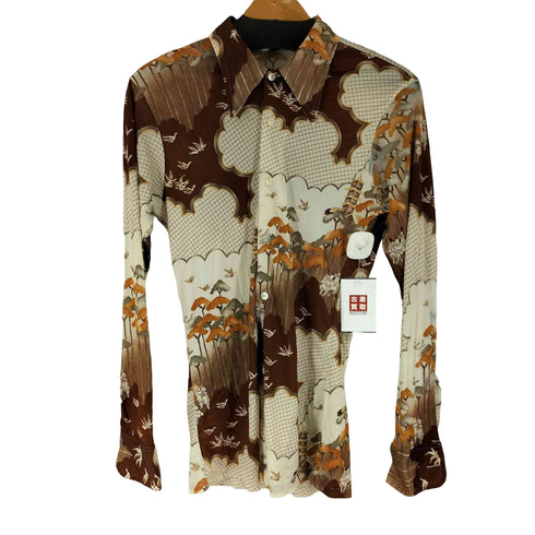 Kmart 70S 総柄 L/S シャツ メンズ import:M