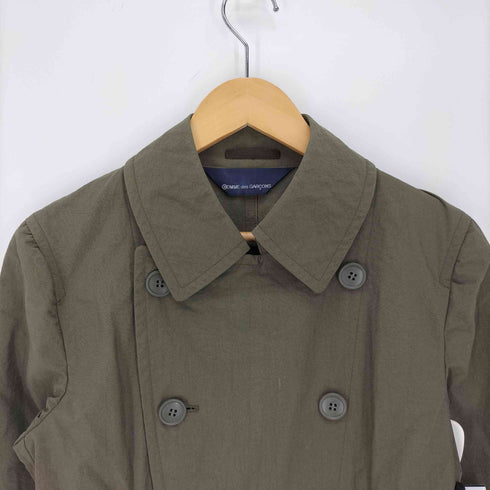 コムデギャルソン COMME des GARCONS 青山タグ AD1997 98SS 再構築 Aライン ダブルブレスト ナイロン トレンチコート レディース