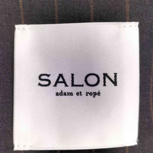 サロンアダムエロペ SALON adam et rope ノーカラーオーバージャケット 無地/ストライプ レディース JPN:M