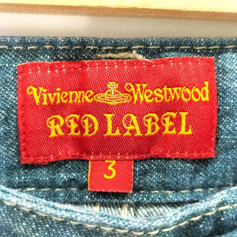 ヴィヴィアンウエストウッドレッドレーベル Vivienne Westwood RED LABEL オリゾンティ オーブ刺繍 ストレート デニム メンズ JPN:3