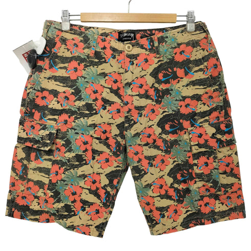 ステューシー Stussy ハイビスカス カモフラ 迷彩 リップストップ カーゴショーツ メンズ 32