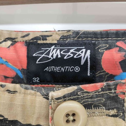 ステューシー Stussy ハイビスカス カモフラ 迷彩 リップストップ カーゴショーツ メンズ 32