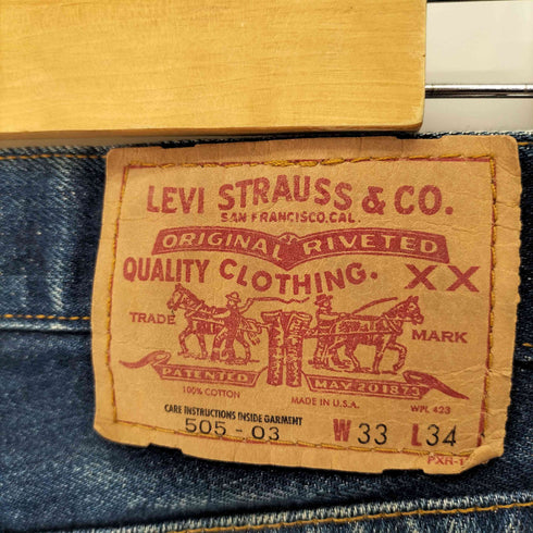 リーバイス Levis 505 USA製 ボタン裏553刻印 ジップフライ デニム パンツ メンズ W33 L34