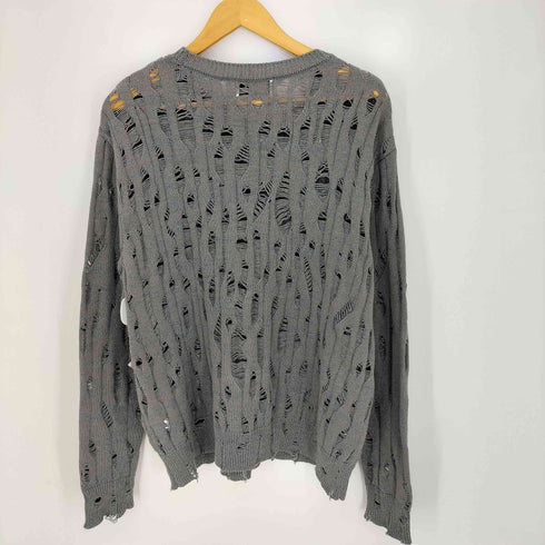 キディル KIDILL 26ss DAMAGE GLITTERY JACQUARD PULLOVER KNIT メンズ FREE
