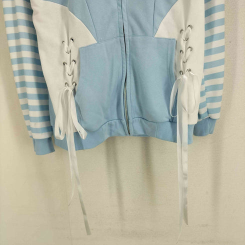 ROMWE フリル ジップアップ パーカー レディース import:S