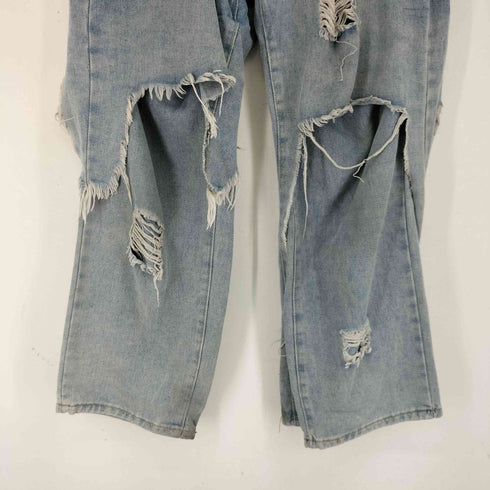 c.u.l レイヤードデザイン ダメージ加工 デニムパンツ メンズ JPN:XL