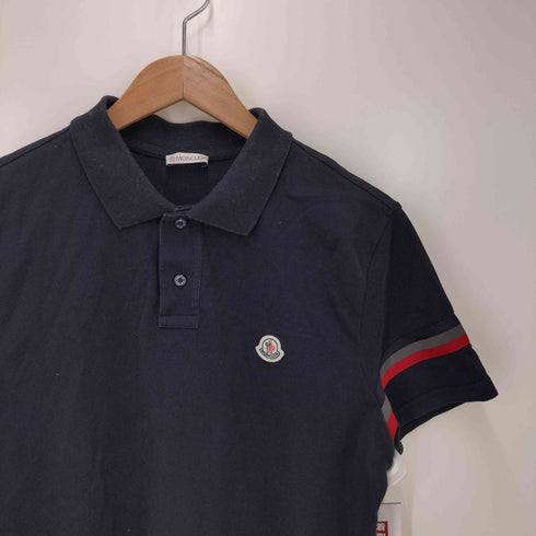 モンクレール MONCLER ワッペンロゴ 鹿の子半袖ポロシャツ メンズ M