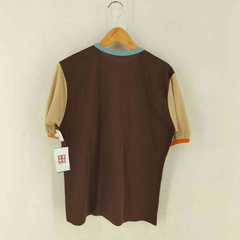 USA製 マルチカラー ヘンリーネックTシャツ メンズ L