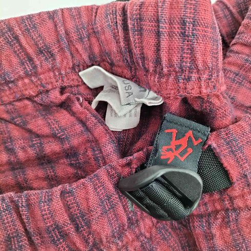 グラミチ GRAMICCI USA製 チェック コットン クライミングパンツ メンズ import:S