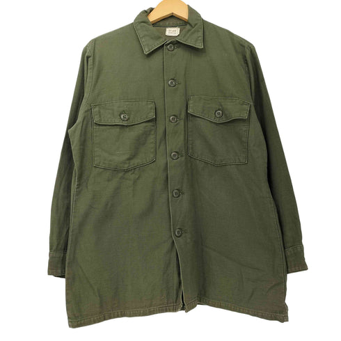 ユーエスアーミー U.S. ARMY 75年製 コットンサテン ユーティリティシャツ ファティーグ メンズ 15 1/2 × 31