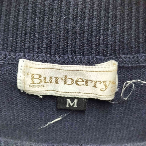 バーバリーズ BURBERRYS ホース刺しゅう モックネック コットン 半袖ニット レディース JPN:M