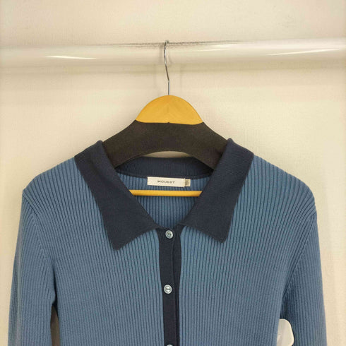マウジー moussy BIG COLLAR RIB ニットドレス レディース JPN:1