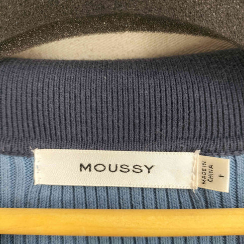 マウジー moussy BIG COLLAR RIB ニットドレス レディース JPN:1