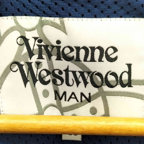ヴィヴィアンウエストウッドマン Vivienne Westwood MAN オーブ刺繍 アシンメトリー ジップアップブルゾン レディース EUR:46