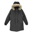 ザラ ZARA dnwr. フード ファー付き 中綿 パファー コート ウエスト ドローコード メンズ import:M