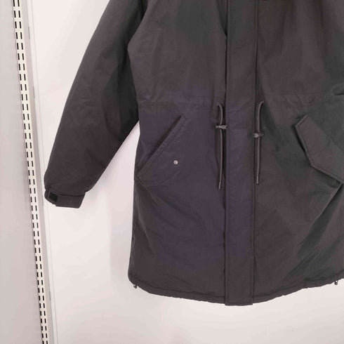 ザラ ZARA dnwr. フード ファー付き 中綿 パファー コート ウエスト ドローコード メンズ import:M