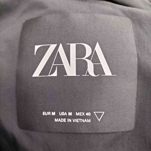 ザラ ZARA dnwr. フード ファー付き 中綿 パファー コート ウエスト ドローコード メンズ import:M