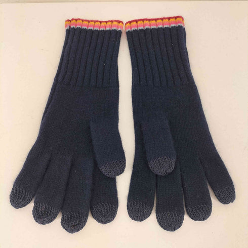 ポールスミス Paul Smith ストライプ リブニット グローブ レディース FREE