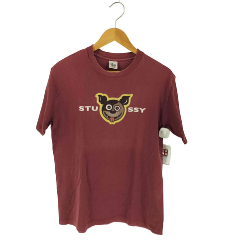 ステューシー Stussy 90S USA製 白タグ 犬 プリントTシャツ メンズ M