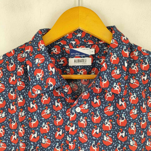 フェアファクス FAIRFAX Shufly 総柄 S/S 開襟シャツ メンズ import:L