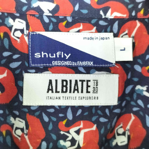 フェアファクス FAIRFAX Shufly 総柄 S/S 開襟シャツ メンズ import:L