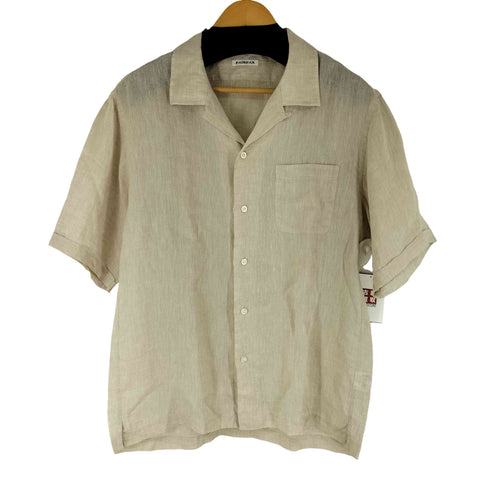 フェアファクス FAIRFAX リネン100% S/S 開襟シャツ メンズ import:L