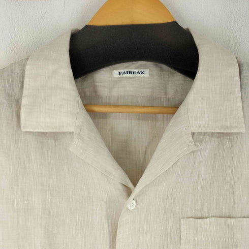 フェアファクス FAIRFAX リネン100% S/S 開襟シャツ メンズ import:L