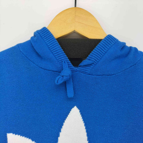 アディダス adidas フロント ロゴ コットン ニット プルオーバー パーカー メンズ import:S